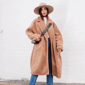 Princess Polly Long Teddy Coat